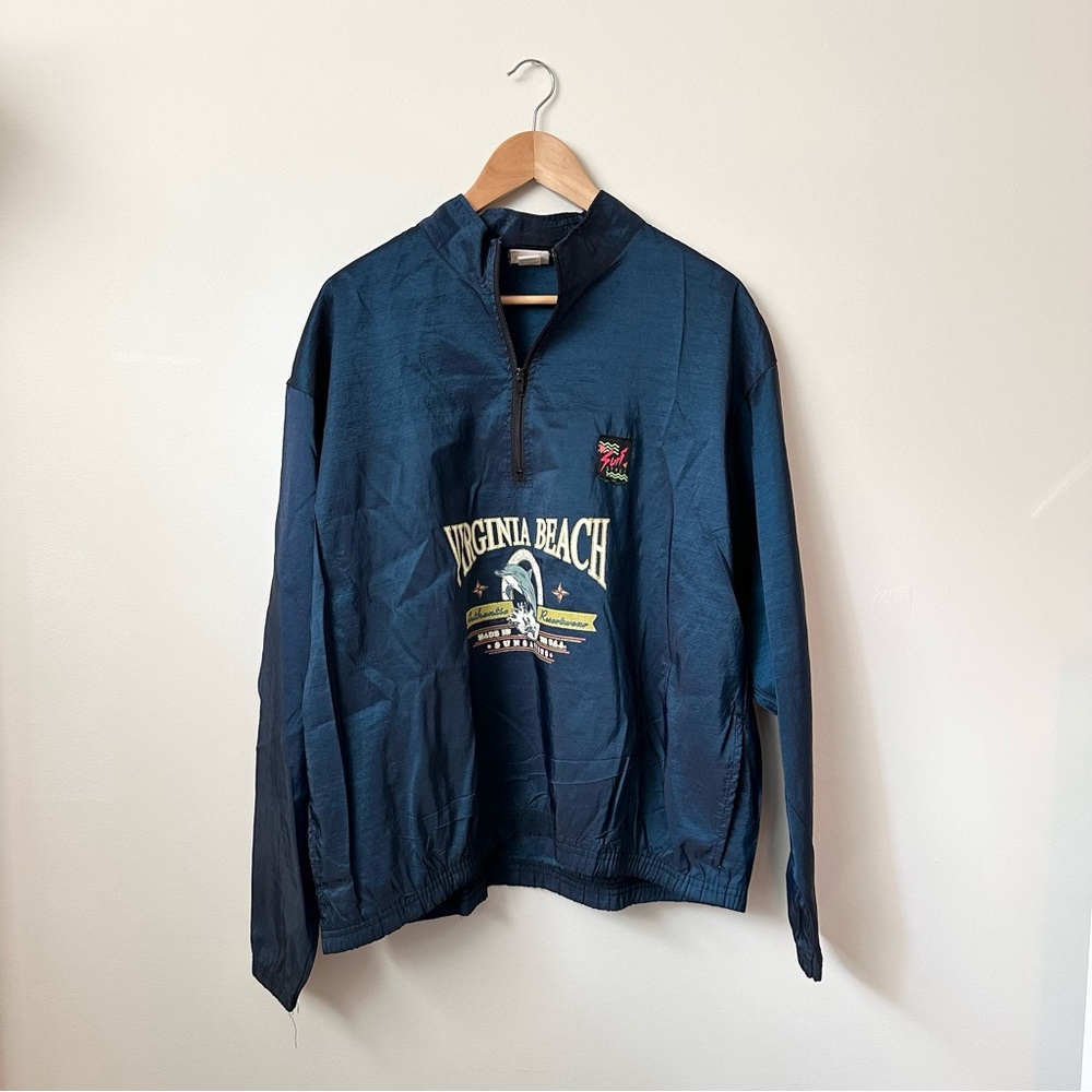 vintage surfstyle windbreaker quarterzip
